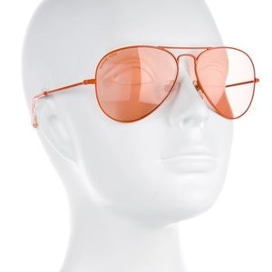 MICHAEL Michael Kors Rachel Orange Aviator Sunglasses